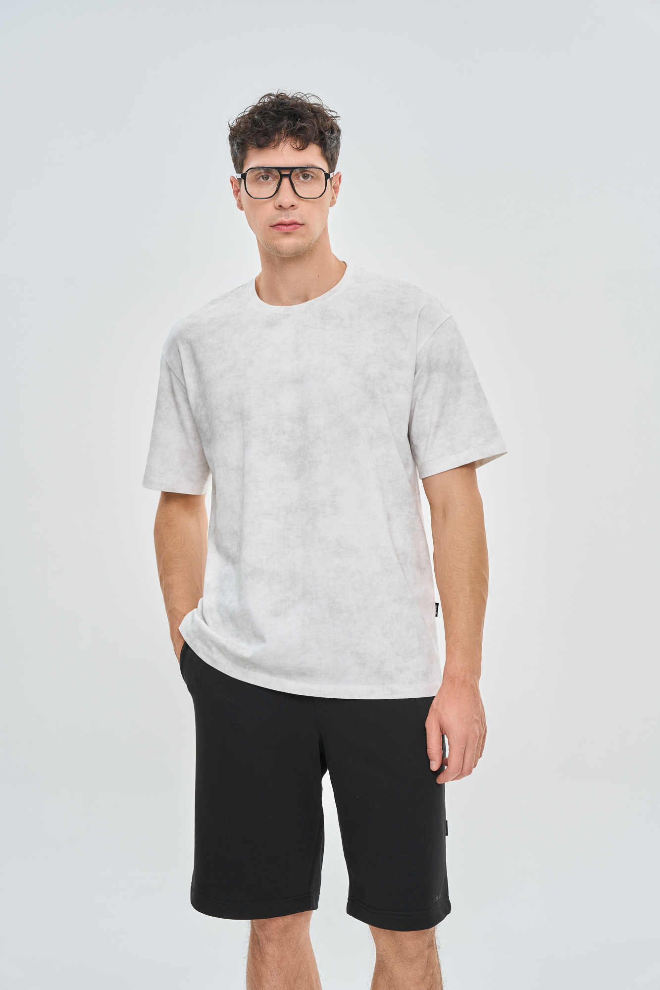 Футболка с эффектом вываренности  (48 светло-серый)