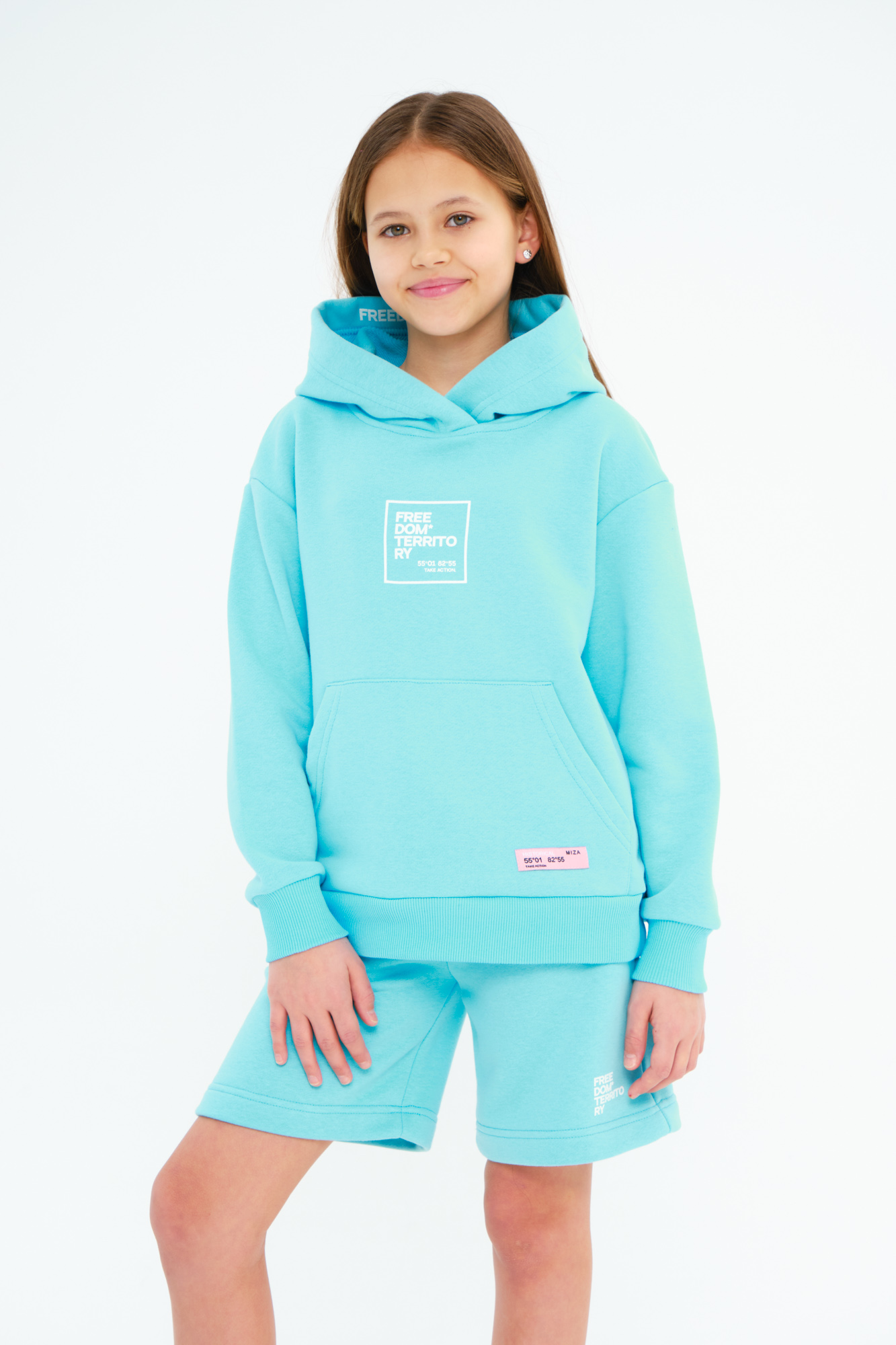 Худи из футера Freedom (134 лазурный)