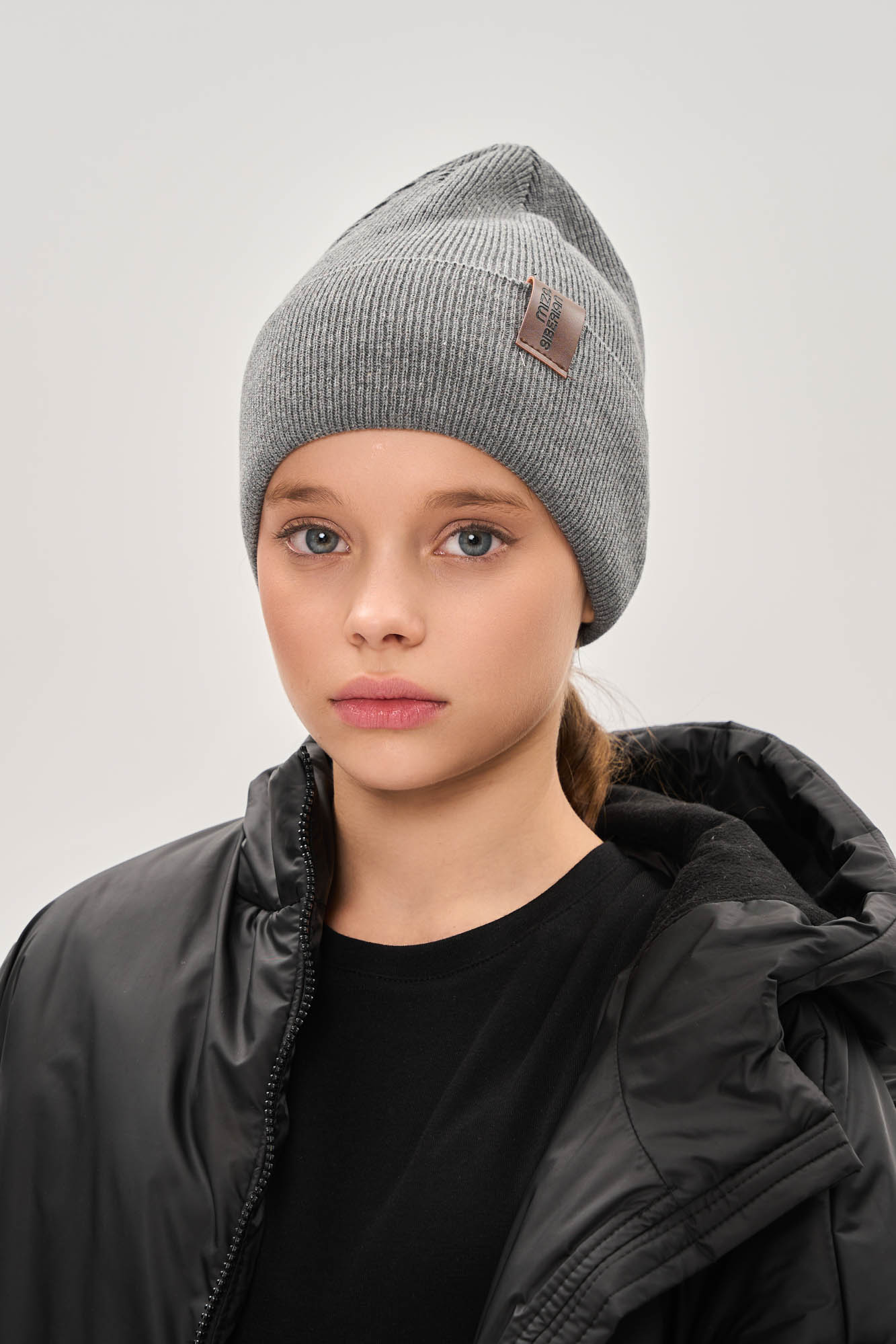Шапка хлопковая (one size (50-54) серый)