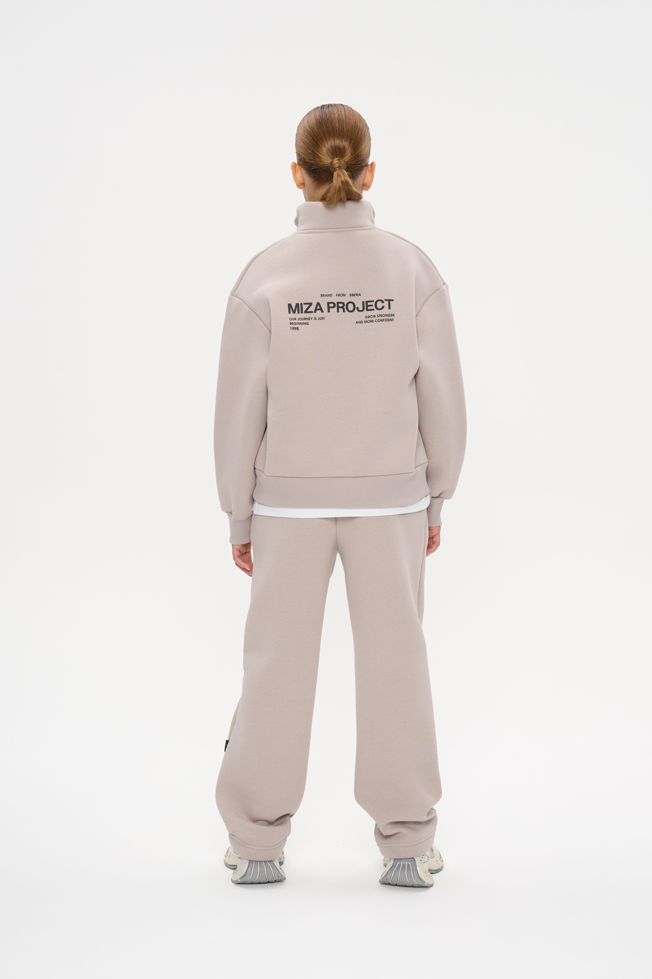 Костюм с начесом на молнии воротник 